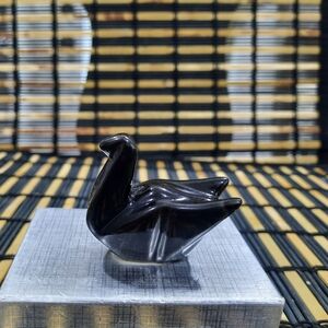 Elegant Black Swan Figurine